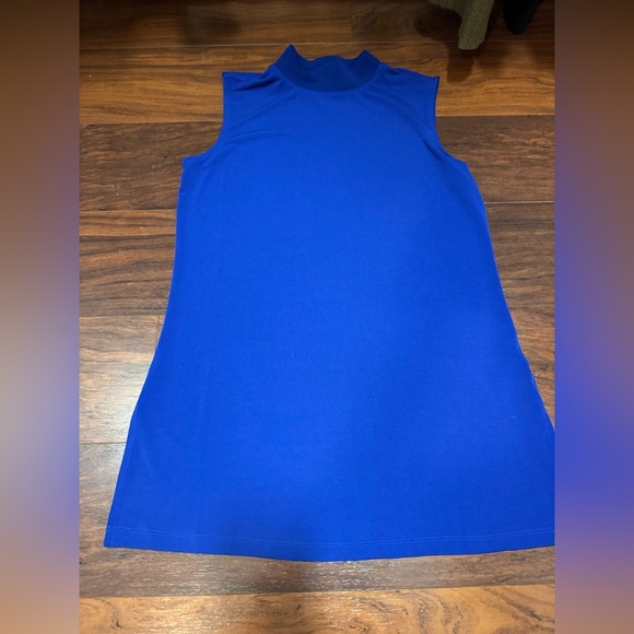 Susan Graver Royal Blue Mock Neck Top - Picture 1 of 3